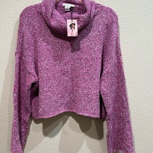 Nwt Sincerely Joules cropped color blocked oversized sweater. High quality. Med.